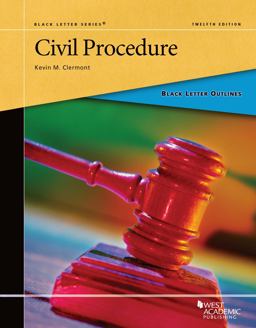 CIVIL PROCEDURE-BLACK LETTER LAW  9781647083441 Front Cover
