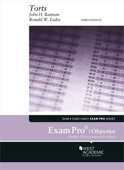 Exam Pro on Torts (Objective) 3rd 9781647083816 Front Cover