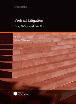     PRETRIAL LITIGATION:LAW,POLICY+PRAC  9781647084660 Front Cover
