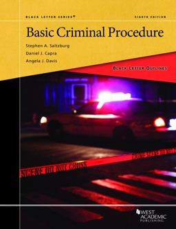 Black Letter Outline on Basic Criminal Procedure 8th 9781647084851 Front Cover