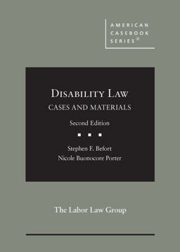 Disability Law Cases and Materials 2nd 9781647084868 Front Cover