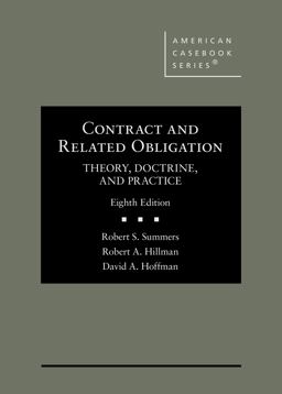 Contract and Related Obligation Theory, Doctrine, and Practice 8th 9781647086787 Front Cover