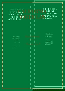 California Water Law  9781647086985 Front Cover