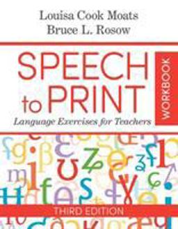 Speech to Print Workbook Language Exercises for Teachers 3rd 9781681253336 Front Cover