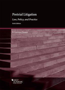 PRETRIAL LITIGATION:LAW,POLICY+PRACTICE  9781683281092 Front Cover