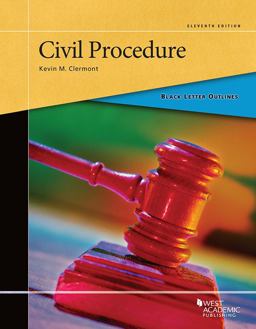 Black Letter Outline on Civil Procedure 11th 9781683287155 Front Cover