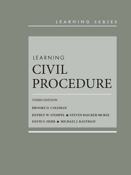 Learning Civil Procedure 3rd 9781683288626 Front Cover