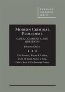 MODERN CRIMINAL PROC.:CS.,CMNTS.,QUEST.  9781683289913 Front Cover