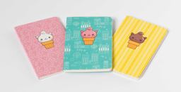 Kitty Cones Pocket Notebook Collection (Set Of 3)  9781683834069 Front Cover