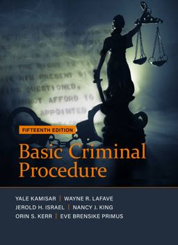 Basic Criminal Procedure 15th 9781684670611 Front Cover