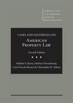 Cases and Materials on American Property Law 7th 9781684671243 Front Cover