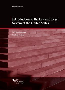 Introduction to the Law and Legal System of the United States 7th 9781684675838 Front Cover