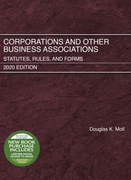Corporations and Other Business Associations Statutes, Rules, and Forms, 2020 Edition 2020th 9781684679614 Front Cover