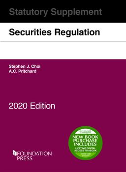 SECURITIES REG.-STAT.SUPP.2020  9781684679775 Front Cover