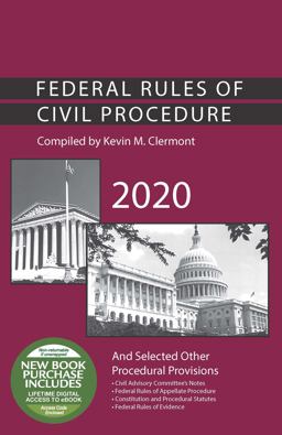FEDERAL RULES OF CIVIL PRO.'20-W/ACCESS  9781684679997 Front Cover