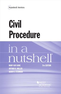     CIVIL PROCEDURE IN A NUTSHELL  9781685610142 Front Cover