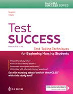 Test Success Test-Taking Techniques for Beginning Nursing Students 9th 9781719640022 Front Cover