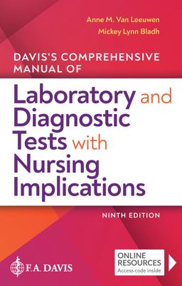 Davis's Comprehensive Manual of Laboratory and Diagnostic Tests with Nursing Implications 9th 9781719640589 Front Cover