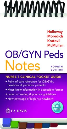 OB/GYN Peds Notes Nurse's Clinical Pocket Guide 4th 9781719642743 Front Cover