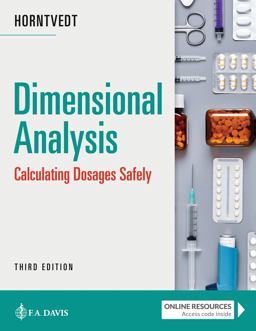 Dimensional Analysis: Calculating Dosages Safely  9781719646284 Front Cover