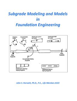 Subgrade Modeling and Models in Foundation Engineering