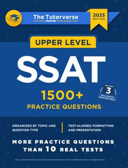 Upper Level SSAT 1500+ Practice Questions 2018 9781732167704 Front Cover