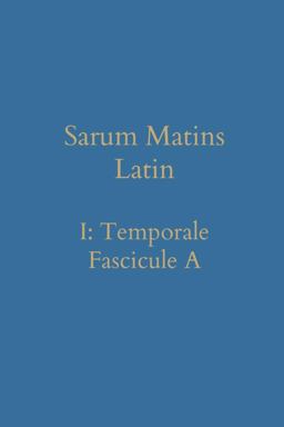 Sarum Matins Latin I