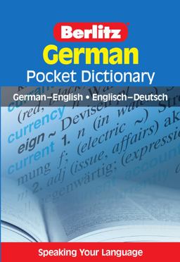 Berlitz Pocket Dictionary German (Bilingual Dictionary)  9781780045016 Front Cover