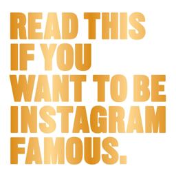 Read This If You Want to Be Instagram Famous (Tips on Photographic Techniques, Captioning, Codes of Conduct, Kit and Managing Your Account)  9781780679679 Front Cover