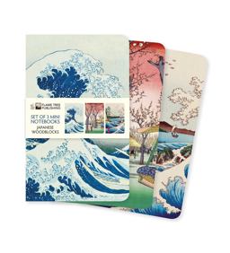 Japanese Woodblocks Set of 3 Mini Notebooks Japanese Woodblocks Set of 3 Mini Notebooks