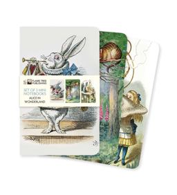 Alice in Wonderland Set of 3 Mini Notebooks Alice in Wonderland Set of 3 Mini Notebooks