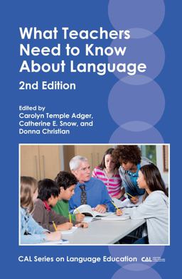 What Teachers Need to Know About Language:  9781788920179 Front Cover