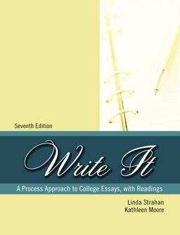 Write It A Process Approach to College Essays, with Readings 7th 9781792406935 Front Cover