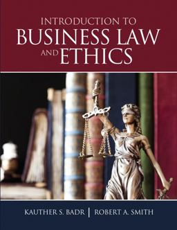 Introduction to Business Law and Ethics  9781792450464 Front Cover