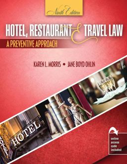 Hotel, Restaurant, and Travel Law A Preventive Approach 9th 9781792464874 Front Cover