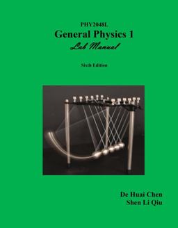 General Physics 1: PHY2048L Lab Manual 6th 9781792494475 Front Cover