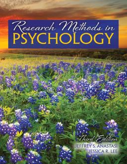 Research Methods in Psychology 3rd 9781792495533 Front Cover