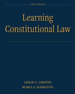 Learning Constitutional Law 1st 9781793554734 Front Cover