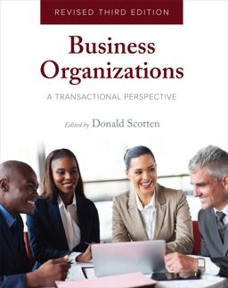 Business Organizations A Transactional Perspective 3rd 2021 9781793560629 Front Cover