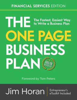 The One Page Business Plan Financial Services Edition