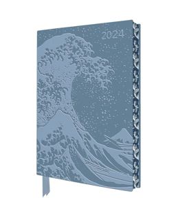 Katsushika Hokusai: the Great Wave 2024 Artisan Art Vegan Leather Diary - Page to View with Notes Katsushika Hokusai: the Great Wave 2024 Artisan Art Vegan Leather Diary - Page to View with Notes