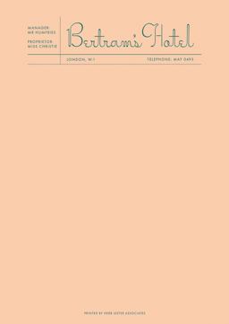 Bertram's Hotel: Fictional Hotel Notepad Set