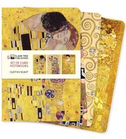 Gustav Klimt Set of 3 Midi Notebooks Gustav Klimt Set of 3 Midi Notebooks