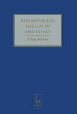 Rediscovering the Law of Negligence  9781841139753 Front Cover