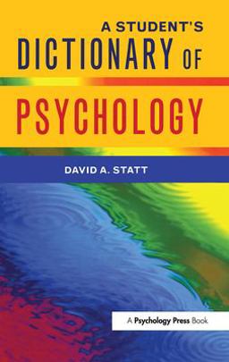 Student's Dictionary of Psychology  9781841693415 Front Cover
