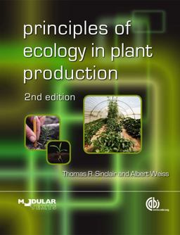 Principles of Ecology in Plant Production 2nd 2010 9781845936549 Front Cover