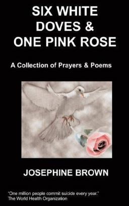 Six White Doves and One Pink Rose