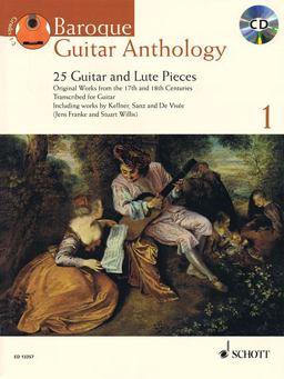 Baroque Guitar Anthology - Volume 1 25 Guitar and Lute Pieces with a CD of Performances Book/CD  9781847612380 Front Cover