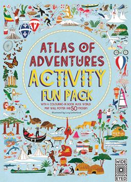 Atlas of Adventures Activity Fun Pack With a Coloring-In Book, Huge World Map Wall Poster, and 50 Stickers  9781847807335 Front Cover