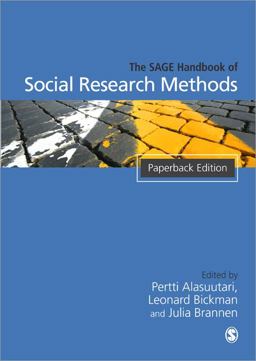 SAGE Handbook of Social Research Methods  9781848607309 Front Cover